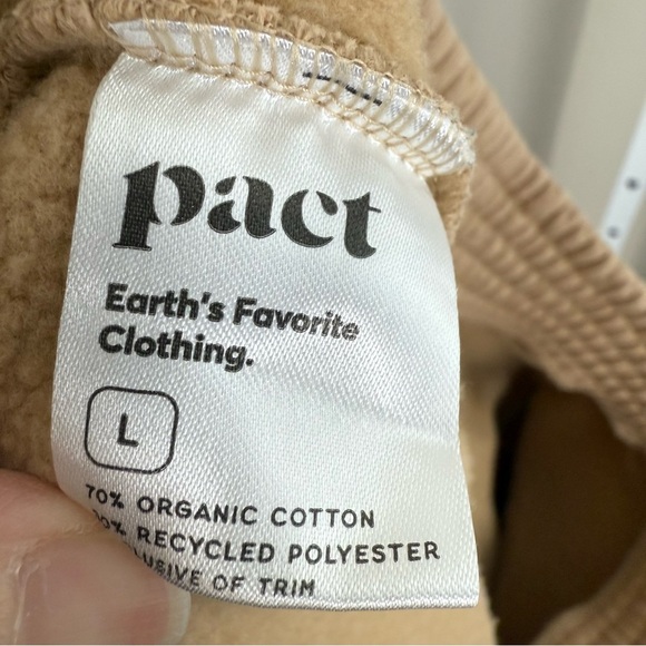 Pact Courtside Classic Sweatpants in Ginger Root Tan Beige size Large - Picture 5 of 11